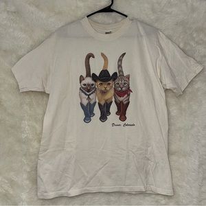 Cat Vintage Western Butt Shirt Large
